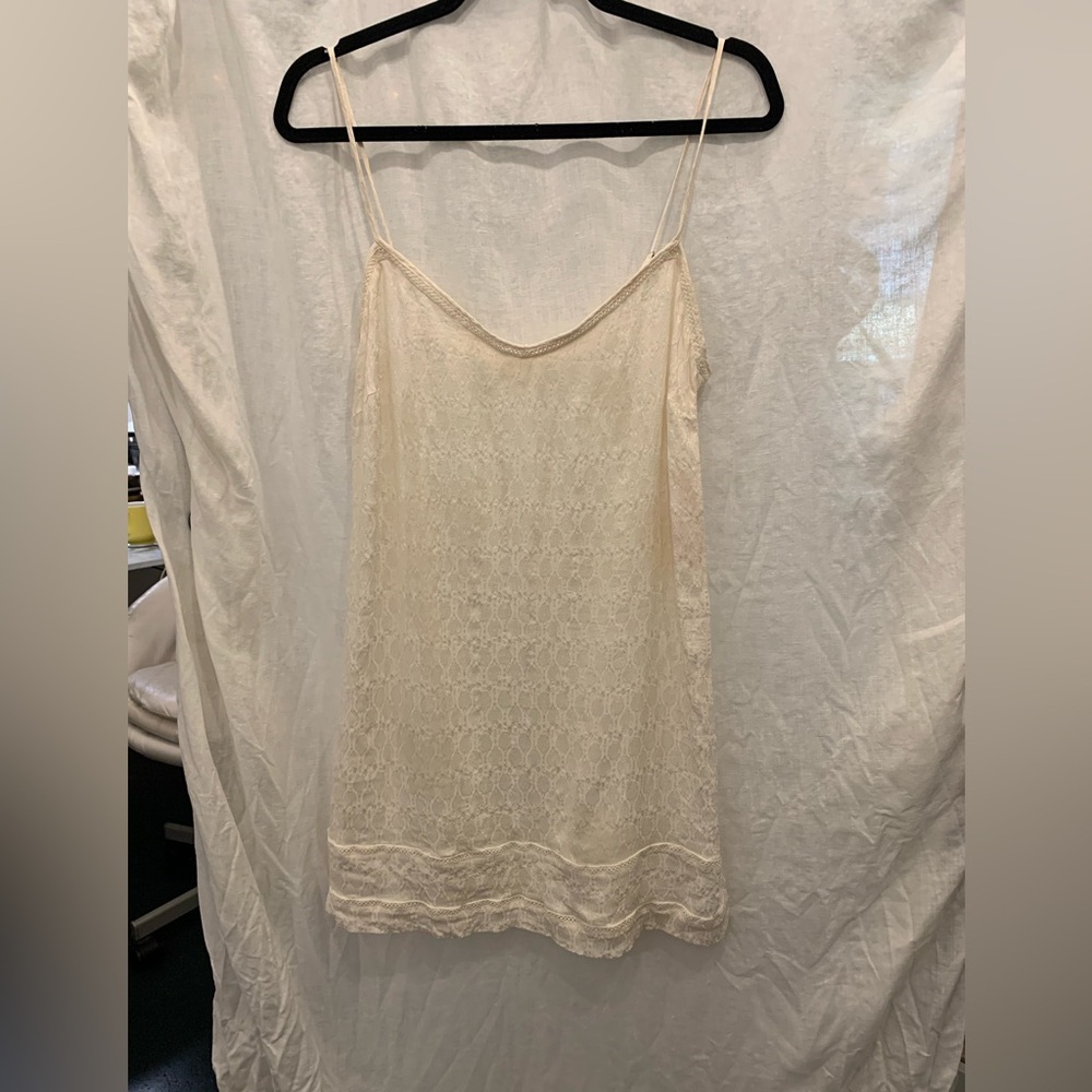 Feather & bone silk mini dress